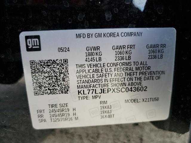 2025 CHEVROLET TRAX 2RS KL77LJEPXSC043602