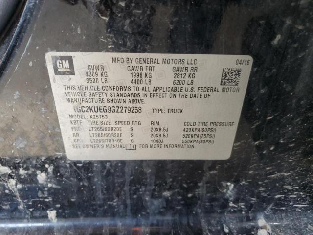 2016 CHEVROLET SILVERADO - 1GC2KUEG9GZ279258