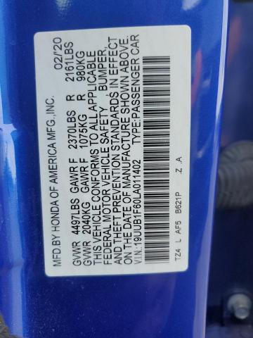 2020 ACURA TLX TECHNO 19UUB1F60LA011402