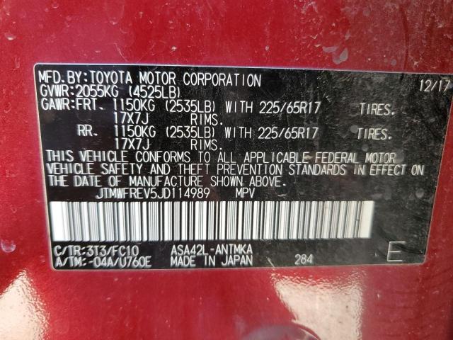 2018 TOYOTA RAV4 ADVEN JTMWFREV5JD114989