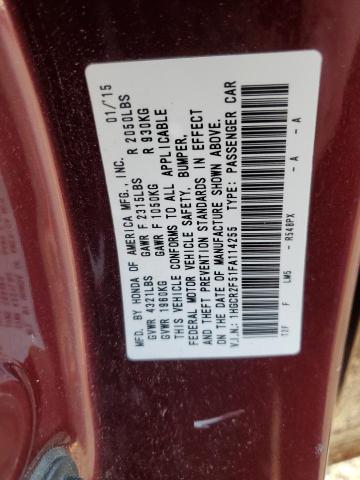 2015 HONDA ACCORD SPO - 1HGCR2F51FA114255