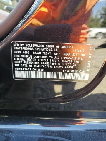 2018 VOLKSWAGEN PASSAT S - 1VWAA7A32JC013526