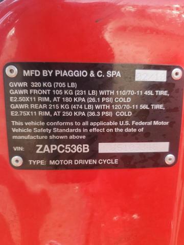 2018 VESPA PRIMAVERA ZAPC536B7J5103346