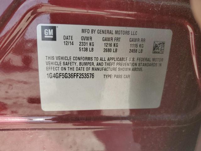 2015 BUICK LACROSSE P 1G4GF5G36FF253576
