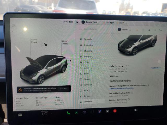 2022 TESLA MODEL Y - 7SAYGDEE4NF376402