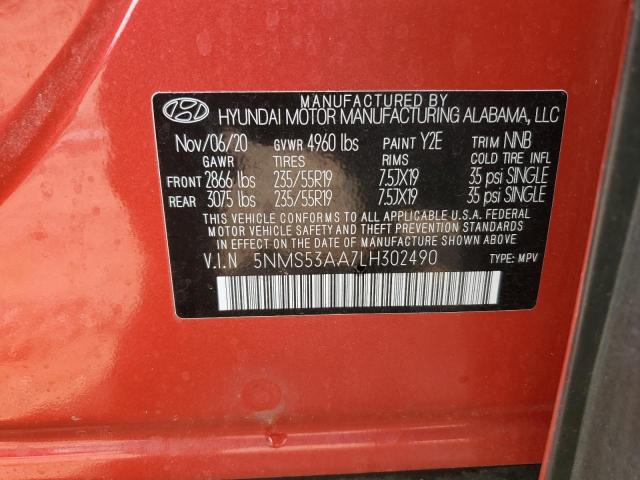 2020 HYUNDAI SANTA FE L - 5NMS53AA7LH302490