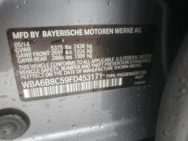 2015 BMW 640 XI GRA WBA6B8C59FD453171