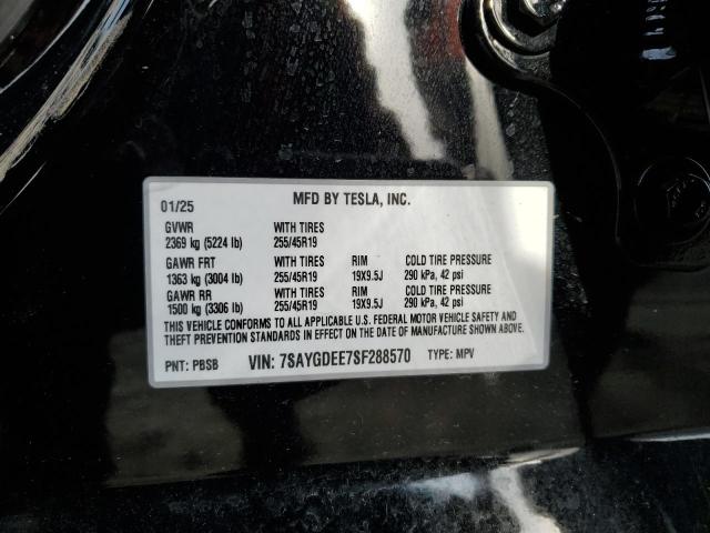 2025 TESLA MODEL Y - 7SAYGDEE7SF288570