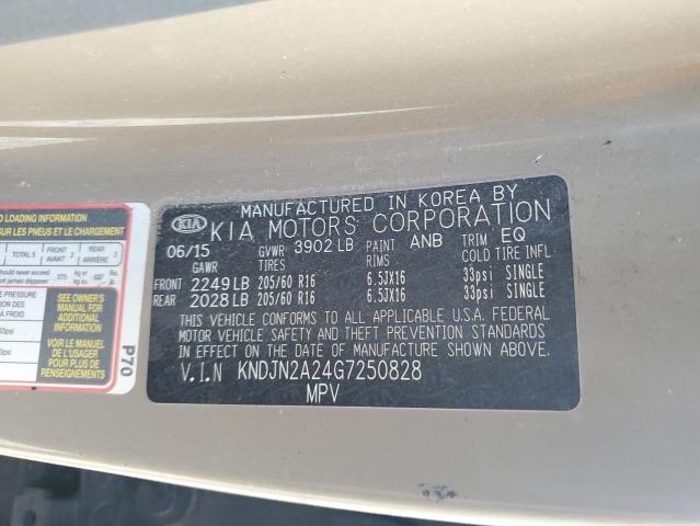 2016 KIA SOUL - KNDJN2A24G7250828