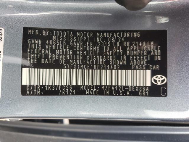 2024 TOYOTA COROLLA SE - 5YFS4MCE1RP211402