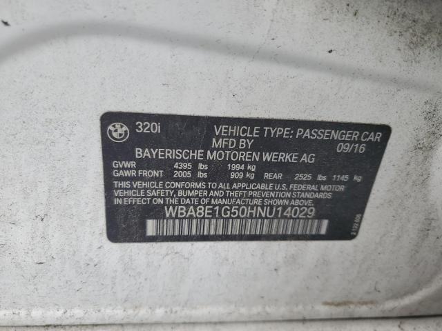 2017 BMW 320 I - WBA8E1G50HNU14029
