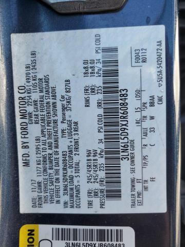2018 LINCOLN MKZ SELECT - 3LN6L5D9XJR608483