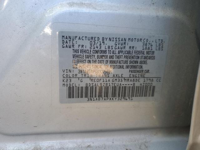 2019 NISSAN SENTRA S - 3N1AB7APXKY329691