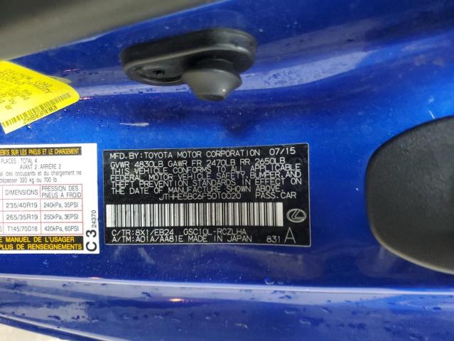 2015 LEXUS RC 350 JTHHE5BC6F5010020
