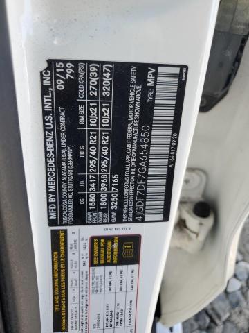 2016 MERCEDES-BENZ GL 550 4MA 4JGDF7DE7GA654850