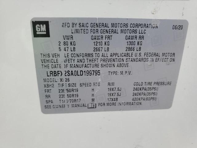 2020 BUICK ENVISION E - LRBFX2SA0LD199795