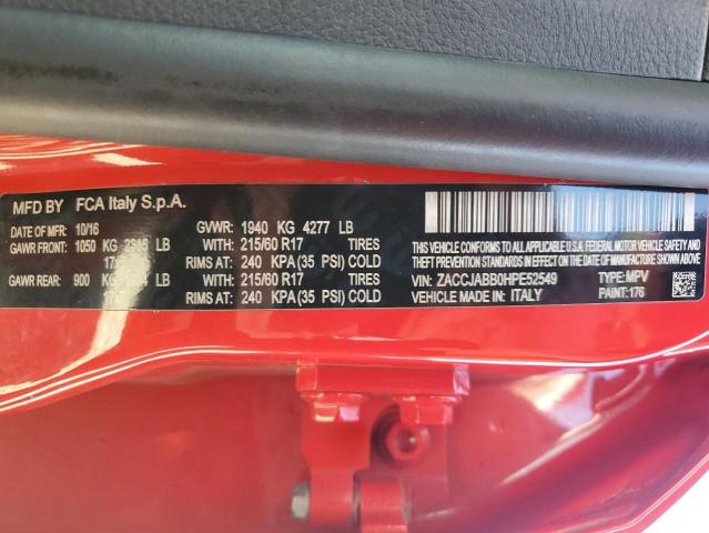 2017 JEEP RENEGADE L - ZACCJABB0HPE52549