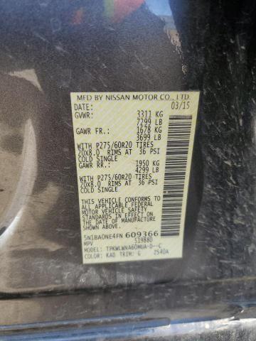 5N1BA0NE4FN609366 2015 NISSAN ARMADA