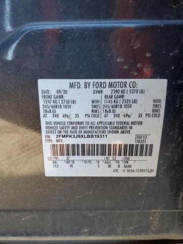 2020 FORD EDGE SEL - 2FMPK3J9XLBB19311