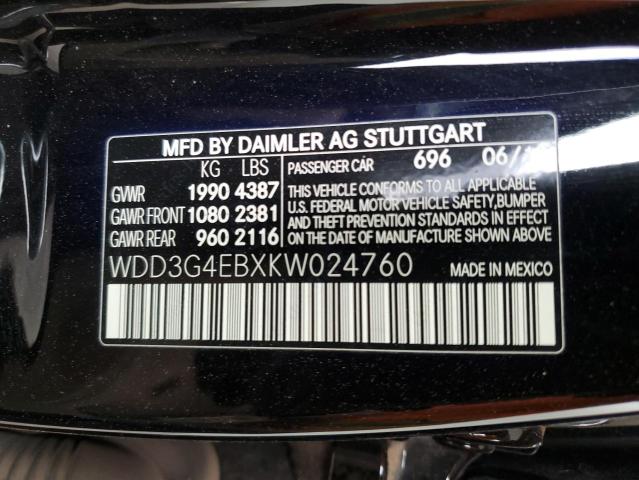 2019 MERCEDES-BENZ A 220 WDD3G4EBXKW024760