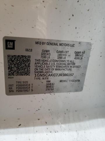 2018 CHEVROLET TAHOE C150 - 1GNSCAKC7JR386157