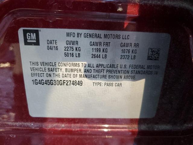 2016 BUICK LACROSSE S 1G4G45G30GF274849