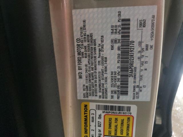 2018 FORD FUSION TIT - 3FA6P0RU2JR192170
