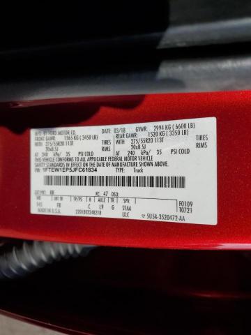 2018 FORD F150 SUPER - 1FTEW1EP5JFC61834