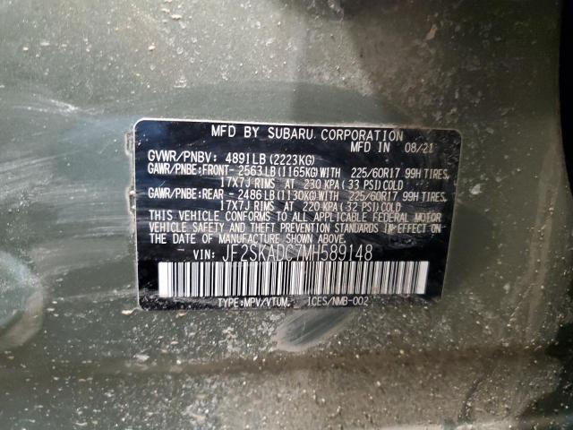 2021 SUBARU FORESTER JF2SKADC7MH589148