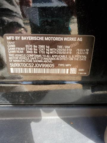 2018 BMW X5 XDR40E - 5UXKT0C52J0V99605