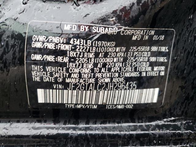2018 SUBARU CROSSTREK - JF2GTALC2JH296435