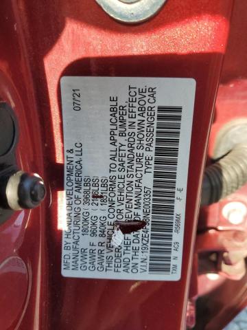 2022 HONDA INSIGHT EX 19XZE4F58NE003357