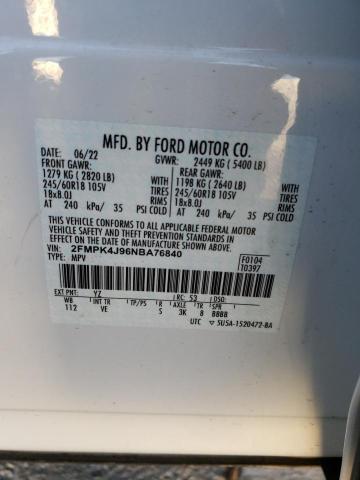2022 FORD EDGE SEL - 2FMPK4J96NBA76840