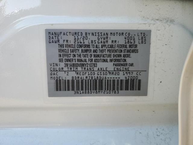 2021 NISSAN SENTRA SR - 3N1AB8DV8MY210783
