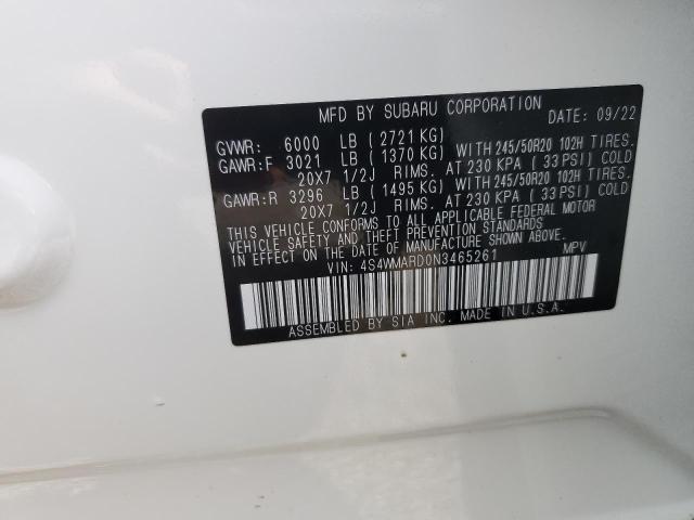 2022 SUBARU ASCENT TOU - 4S4WMARD0N3465261