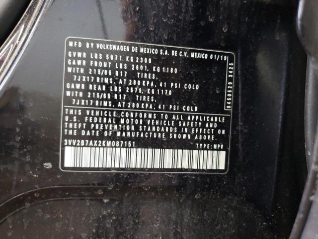 2019 VOLKSWAGEN TIGUAN SE - 3VV2B7AX2KM087151