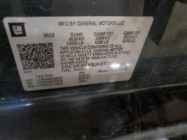 2018 CHEVROLET SILVERADO - 1GC1KXEY5JF277361