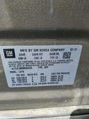 2021 CHEVROLET TRAX 1LT - KL7CJLSM8MB364525