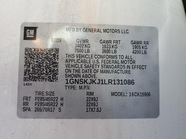 2020 CHEVROLET SUBURBAN K - 1GNSKJKJ1LR131086