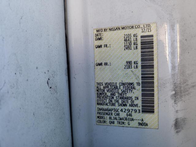 2016 NISSAN MAXIMA 3.5 - 1N4AA6AP3GC429793