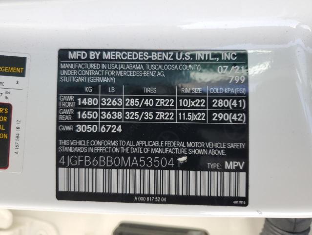 2021 MERCEDES-BENZ GLE AMG 53 4JGFB6BB0MA535041