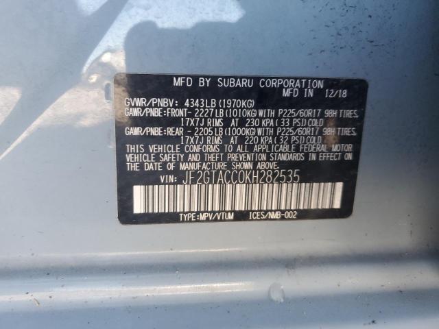 2019 SUBARU CROSSTREK JF2GTACC0KH282535