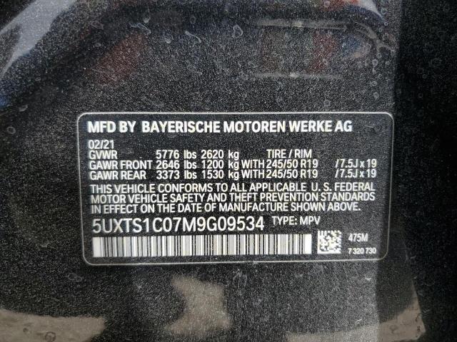 5UXTS1C07M9G09534 2021 BMW X3 XDRIVE3