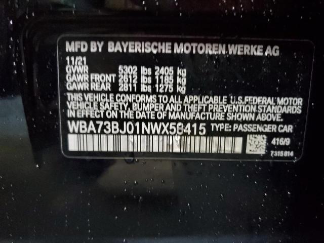 2022 BMW 540 XI WBA73BJ01NWX58415