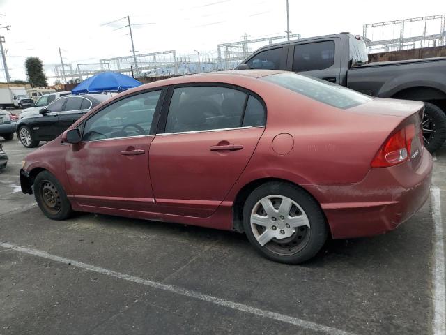 HONDA CIVIC LX 2007 red  gas 1HGFA16537L015411 photo #3