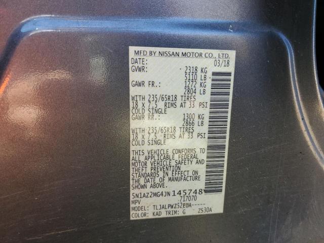2018 NISSAN MURANO S - 5N1AZ2MG4JN145748