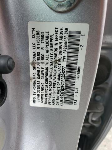2015 HONDA CIVIC SE 19XFB2F70FE224227