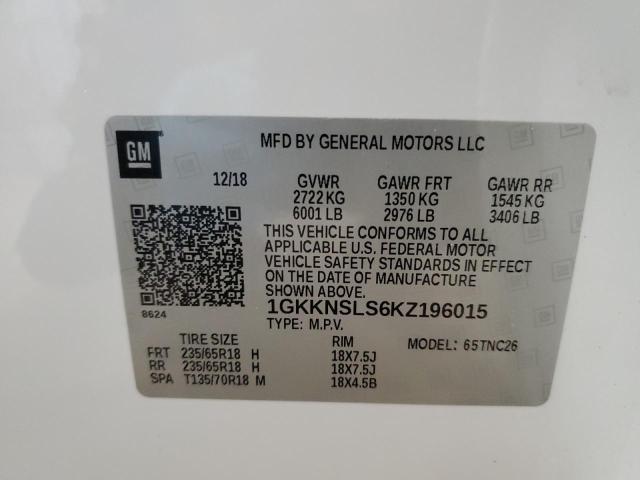 2019 GMC ACADIA SLE 1GKKNSLS6KZ196015
