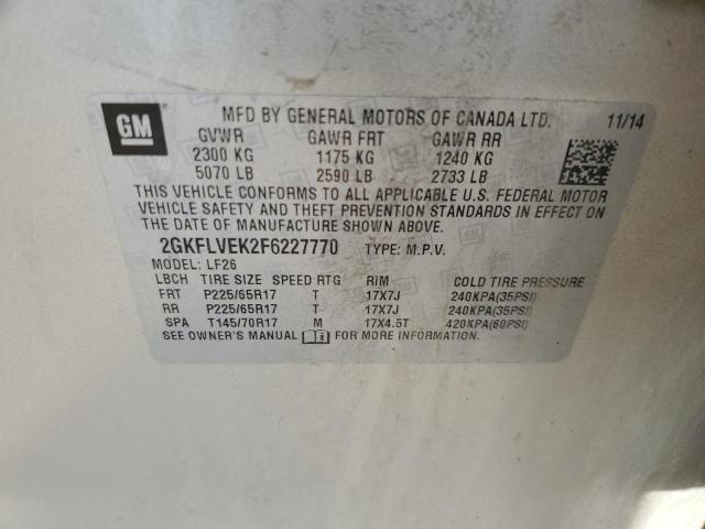 2015 GMC TERRAIN SL - 2GKFLVEK2F6227770