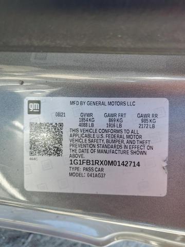 2021 CHEVROLET CAMARO LS - 1G1FB1RX0M0142714
